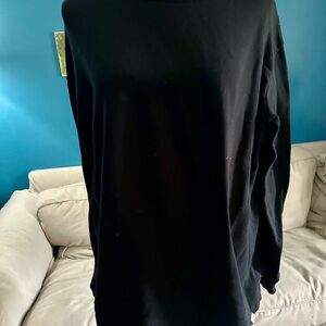 Orvis Black Long Sleeve Top Sweatshirt Large